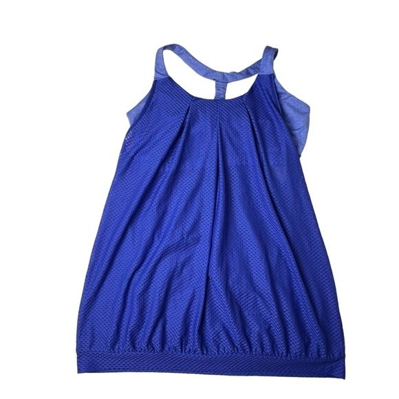 Cabi Racerback Tank Cobalt Blue Women’s Mesh Shirt Two In One Bra Size Small M - Picture 2 of 7